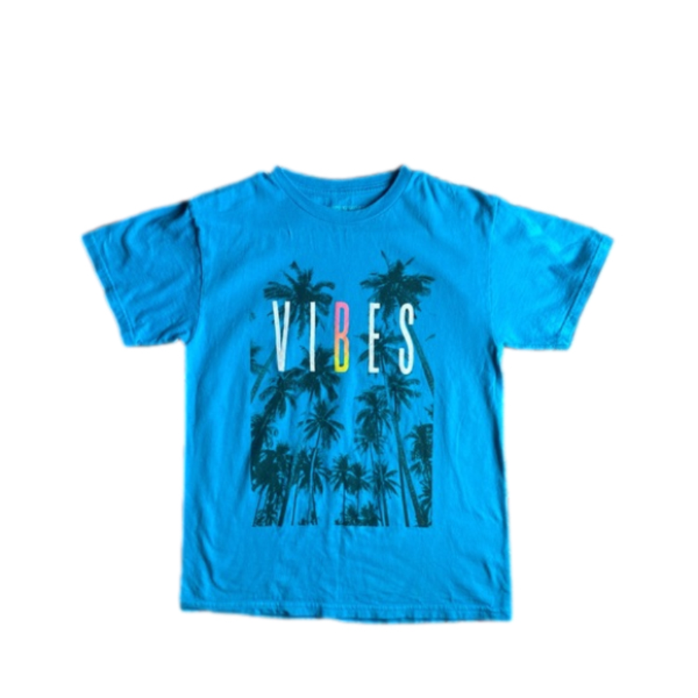 100% Cotton Ocean Current “Vibes” Boys Large T-Shirt